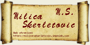 Milica Skerletović vizit kartica
